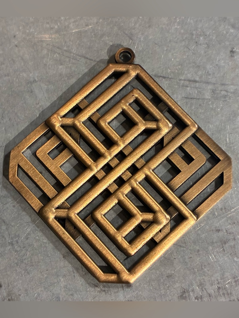Burning Man 2023 Geometric Maze Pendant Playa Art Camp Token